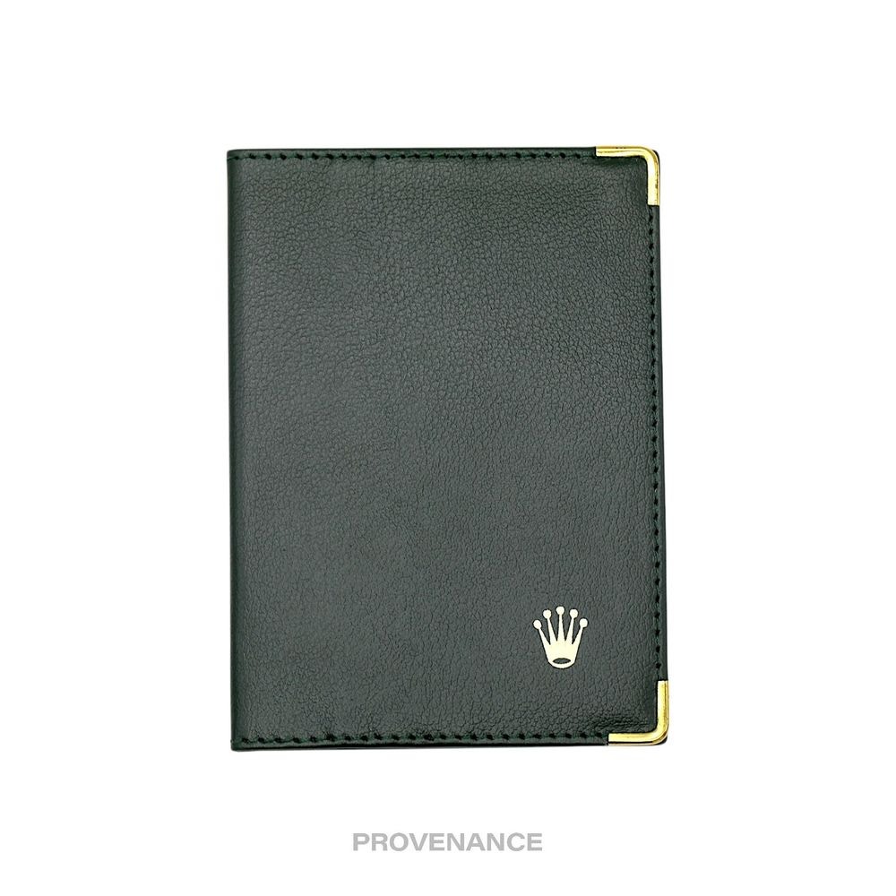Rolex Crown Passport Wallet  Forest Green Leather R